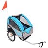 vidaXL Prikolica za bicikl sivo-plava 30 kg