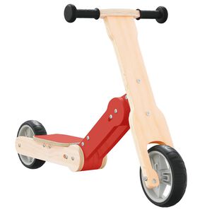 vidaXL Dječji romobil 2-u-1 crveni