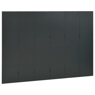 vidaXL Sobne pregrade sa 6 panela 2 kom antracit 240 x 180 cm čelične