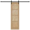 vidaXL Klizna vrata Smeđa 61 x 198,5 cm Čvrsto borovo drvo