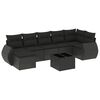 vidaXL 8-dijelni set vrtnih sofa od poliratana s jastucima crni