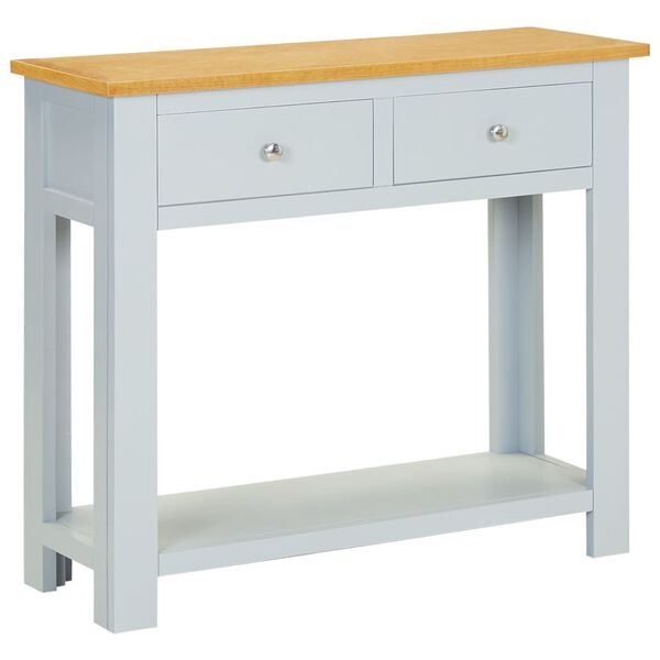 vidaXL Konzolni stol od masivne hrastovine 83 x 30 x 73 cm