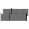 vidaXL Panel ograde 6 kom. 1020 x 146 cm WPC i aluminij Siva