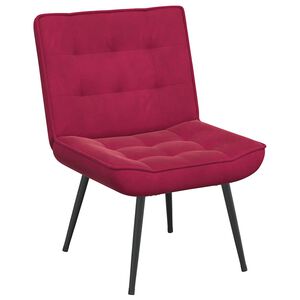 vidaXL Stolica za opu&scaron;tanje vino crvena 64x74x84 cm bar&scaron;un
