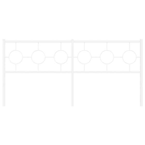 vidaXL Metalno uzglavlje bijelo 180 cm
