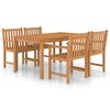 vidaXL Vrtni blagovaonski set od 5 dijelova 150 x 90 cm masivno tikovino drvo