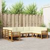 vidaXL Set vanjskih sofa s jastukom 9 pcs Prirodna i krem