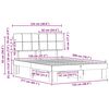 vidaXL Krevetni okvir s tapiciranim uzglavljem Tamno siva 120 x 200 cm