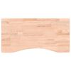 vidaXL Ploča za radni stol 80x(36-40)x2,5 cm od masivne bukovine