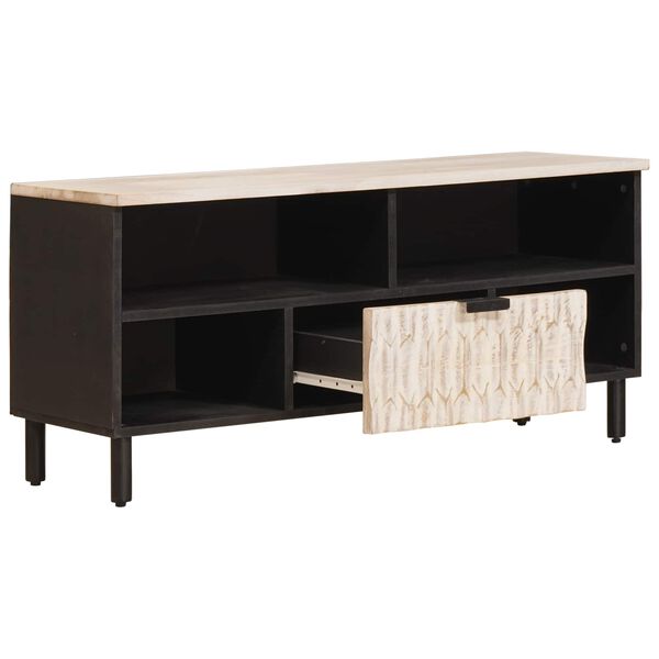 vidaXL TV ormar s ladicama Fin&scaron; bijelog pranja 100 x 33,5 x 46 cm