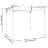 vidaXL Pergola s pomičnim krovom antracit 3 x 3 m čelična 180 g/m&sup2;