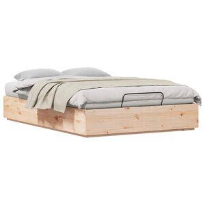 vidaXL Otomanski krevet Prirodna 120 x 200 cm Masivna borovina