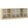 vidaXL Regal za knjige s vratima boja hrasta 204 x 37 x 75 cm drveni