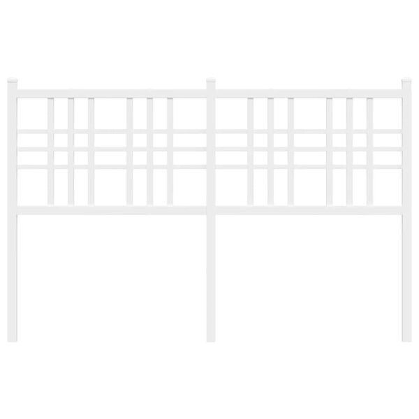 vidaXL Metalno zamjensko uzglavlje bijelo 120 cm