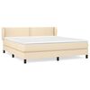 vidaXL Krevet s oprugama i madracem krem 180x200 cm od tkanine