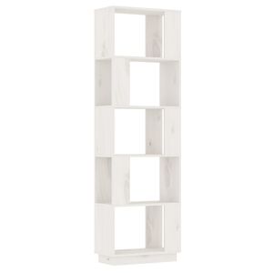 vidaXL Ormarić za knjige / pregrada bijeli 51x25x163,5 cm od borovine