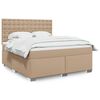 vidaXL Krevet box spring s madracem cappuccino 180x200 cm umjetna koža