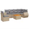 vidaXL 7-dijelni set vrtnih sofa od poliratana s jastucima bež