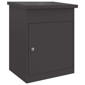 vidaXL Sandučić za pakete s pohranom Crna 47,5 x 38 x 59 cm Čelik