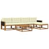 vidaXL Set vanjskih sofa 6 kom. Prirodna i krem