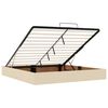 vidaXL Otomanski krevet s madracem i LED krem 160x200cm tkanine