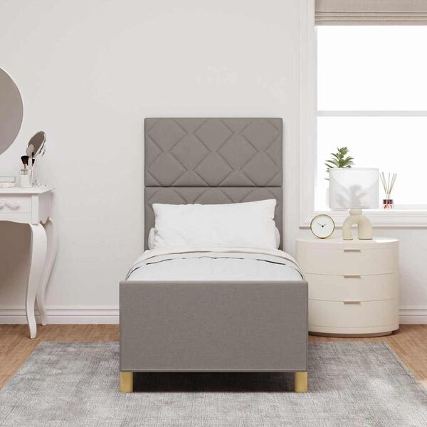 vidaXL Krevetna konstrukcija Sivo-smeđa 80 x 200 cm tkanina