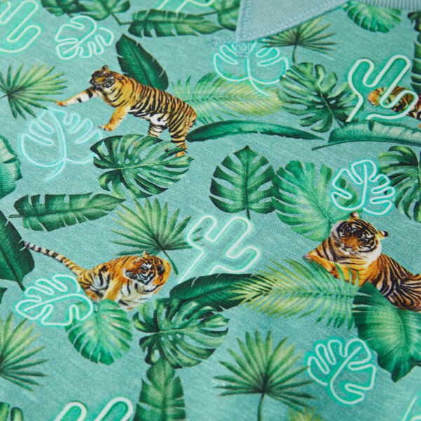 Dječja topla majica svjetlozelena pro&scaron;arana 140