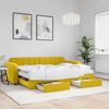 vidaXL Dnevni krevet na razvlačenje s ladicama žuti 80 x 200 cm bar&scaron;un