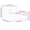 vidaXL LED Box Spring Krevet Sivo-smeđa 180 x 200 cm tkanina