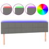 vidaXL LED uzglavlje tamnosivo 200x5x78/88 cm od tkanine