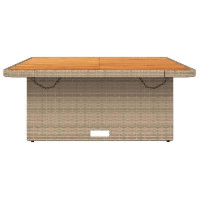 vidaXL Vrtni stol bež 110 x 110 x 71 cm od poliratana i drva bagrema