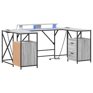 vidaXL Stol Siva Sonoma Konstruirano drvo 182 x 101 x 87,5 cm