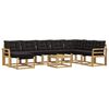 vidaXL Set vanjskih sofa 9 kom. Bijela i crna