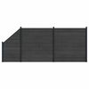 vidaXL Set ograde 3 kom. 446 x 186 cm WPC i aluminij Crna