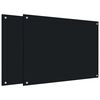 vidaXL Kuhinjske za&scaron;tite od prskanja 2 kom crne 80 x 60 cm staklene