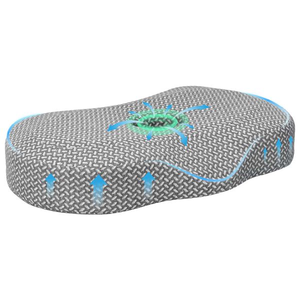 vidaXL Jastučić za vrat Sivi 53 x 34,5 x 10,5 cm Pjena za pamćenje