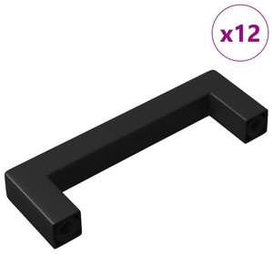 vidaXL Dr&scaron;ka za namje&scaron;taj 12 pcs Crna 110 x 12 x 36 mm Željezo