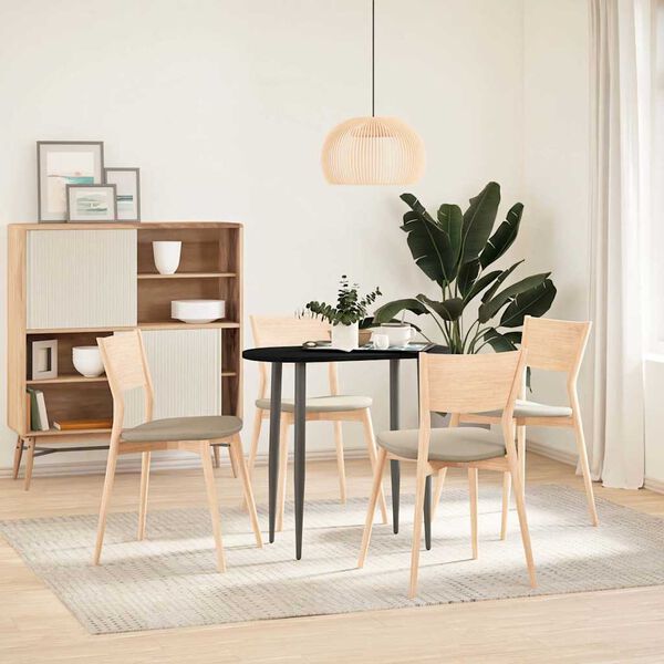 vidaXL Stolna ploča tamnosmeđa 80x40x2 cm ovalna masivna hrastovina