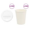 vidaXL papirnate &scaron;alice za kavu s poklopcima 1000 kom 8 oz 200 ml