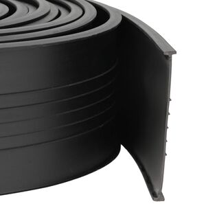 vidaXL Brtva za garažna vrata Crna 70 x 6 mm 2,5 m PVC