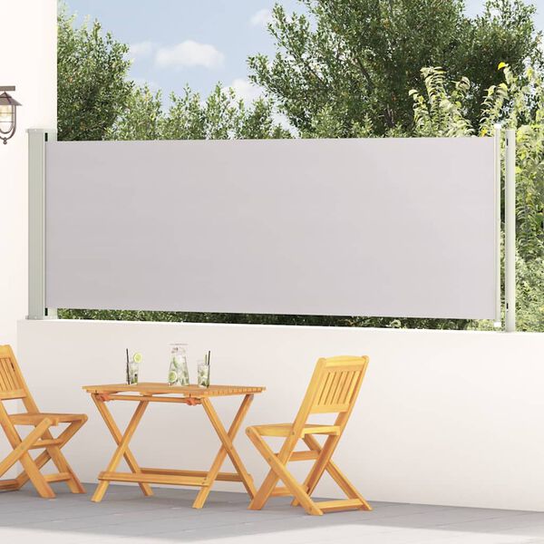 vidaXL Uvlačiva bočna tenda za terasu 117 x 600 cm siva