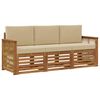 vidaXL Setovi sofa 3 kom. Čvrsto drvo akacije