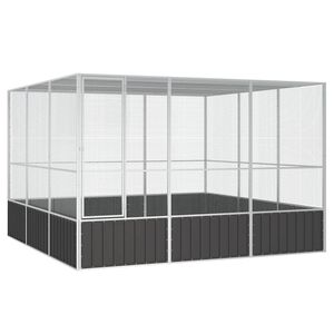 vidaXL Kavez za ptice antracit 302,5x324,5x211,5 cm pocinčani čelik