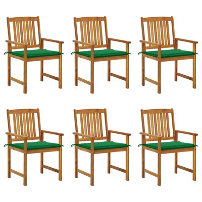 vidaXL Vrtne stolice s jastucima 6 kom od masivnog drva bagrema