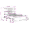vidaXL Krevet s regalom z knjige bez madraca bijeli 135x190cm borovina