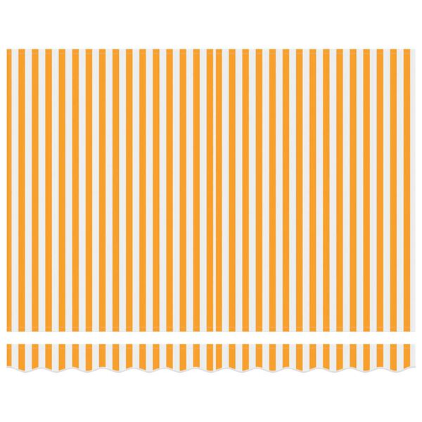 vidaXL Skrovita tenda Žuta i bijela 300 x 250 cm Poliester i metal