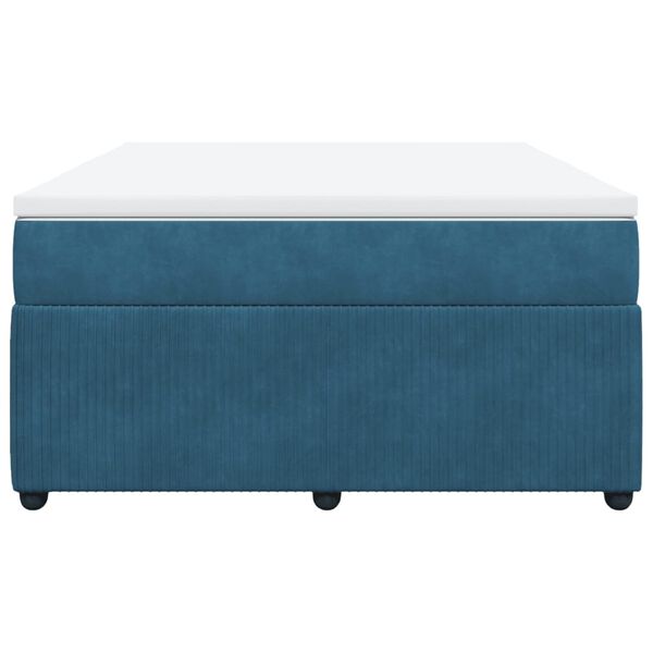 vidaXL Krevet s oprugama i madracem tamnoplavi 140x200 cm bar&scaron;unasti