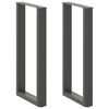 vidaXL Noge za barski stol U-oblika 2 kom antracit 40 x (90-91) cm čelik