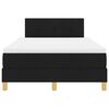 vidaXL LED Box Spring Krevet s madracem Crna 120 x 190 cm tkanina
