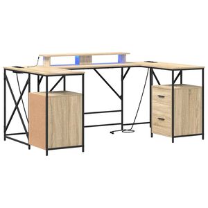 vidaXL Stol Sonoma hrast Konstruirano drvo 182 x 101 x 87,5 cm